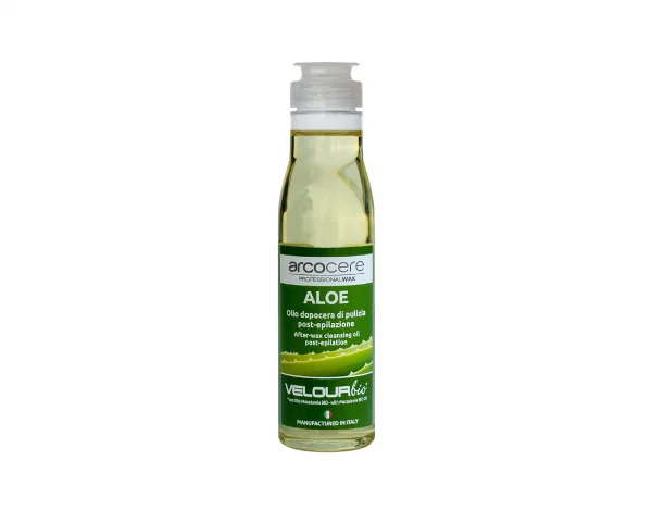 After-Wax Öl mit Aloe Vera. Professionelles Öl von italienischer Marke ArcoCere, speziell formuliert, um die Haut nicht zu reizen oder auszutrocknen. 