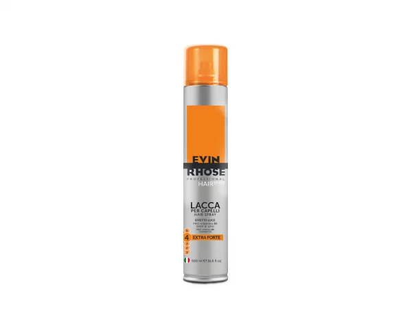 Evin Rhose Haispray Extra Strong ist ein Stylingprodukt, Haarspray, das Haar in Form zu halten, Volumen zu verleihen und Frizz zu reduzieren.
