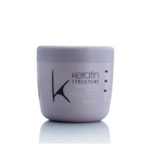 Keratin Structure Maske, eine Aufbaumaske, die speziell entwickelt wurde, um das Haar mit Feuchtigkeit zu versorgen, zu reparieren und zu stärken.