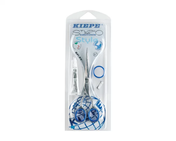 KIEPE STUDIO STYLE 2433, Schere von italienischer Marke Kiepe, mit innovativem und funktionalen Design, perfekt geeignet für präzise Schnitte und dünnes Haar.