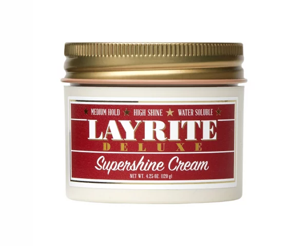 Die Layrite Supershine Cream ist eine hochglänzende Styling-Creme, die entwickelt wurde, um dem Haar einen glänzenden Look zu verleihen.