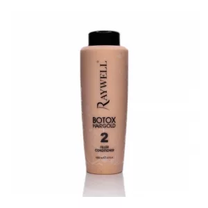 Der Raywell Conditioner Boto Hairgold 2 enthält Inhaltsstoffe, die Feuchtigkeit spenden, das Haar glätten und es leichter kämmbar machen.