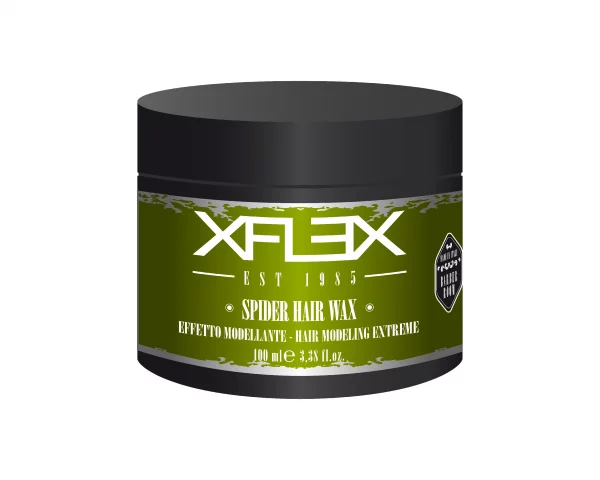 Xflex Spider Hair Wax ist ein Modellierwachs, von italienischer Marke Xflex, das speziell für natürliche Looks entwickelt wurde, ideal für Menschen mit kurzen oder sehr kurzen Haaren, die ihren Stil frei, aber dennoch gut gestylt halten möchten.