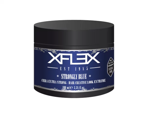 Xflex Strongly Blue ist ein extrem starkes Wachs, von italienischer Marke Xflex, das speziell entwickelt wurde, um moderne Looks zu stylen und eine dauerhafte Fixierung zu gewährleisten.