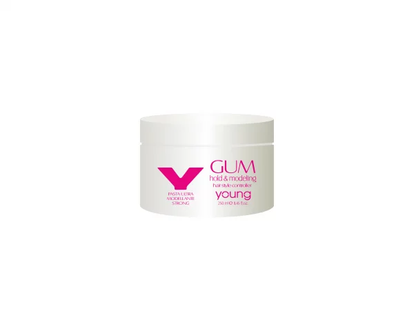 Young Gum, der italienischen Marke Young, für Halt und Styling! Dieser kreative Haargummi ist ultramodellierend und elastisch, erlaubt die Gestaltung jeglicher Frisur mit außerordentlichem Halt und natürlicher Eleganz. Perfekt für anspruchsvolle Frisuren.