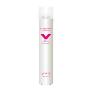 Young Hairspray Strong, professionelles Haarspray, der italienischen Marke Young, das sich ideal eignet, um alle Haartypen in natürlicher Form zu halten. Es verleiht der Frisur Volumen und Struktur, ohne das Haar fettig wirken zu lassen. Leicht auszubürsten, wenn gewünscht.