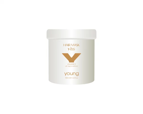 Young Y-Liss Mask, glättende Maske, der italienischen Marke Young, mit Arganöl & Kaschmir-Extrakt. Die entwirrenden und pflegenden Eigenschaften dieser Maske verleihen Ihrem Haar eine weiche, seidige und perfekt glatte Textur.