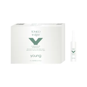 Young Y-Vigor Tonico, der italienischen Marke Young, zielt auf die Kopfhaut ab und erzeugt eine straffende und stimulierende Wirkung. Es wurde speziell für feines, dünner werdendes und lichtes Haar entwickelt.