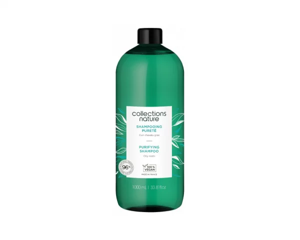 Das Collections Nature Purify Shampoo ist ein Produkt der Marke Eugene Perma. Es handelt sich um ein Shampoo, das entwickelt wurde, um das Haar gründlich zu reinigen und Unreinheiten zu entfernen. Es zielt darauf ab, das Haar von überschüssigem Talg, Stylingproduktrückständen und Umweltverschmutzungen zu befreien. Das Reinheitsshampoo ist für fettige Kopfhaut geeignet.
