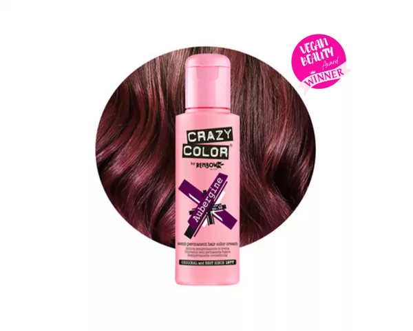 Crazy Color Aubergine 50 ist eine spezielle Haarfarbe aus der Crazy Color Produktreihe. Eine Ubergine ist ein tiefes rotes Haarfärbemittel mit glänzenden violetten Untertönen. Unser Aubergine Hair Dye wirkt am besten auf voraufgehelltem Haar. Seine Rottöne werden auf platin- oder hellblondem Haar stärker ausgeprägt sein und Ihnen eine satte, kräftige Farbe verleihen.
