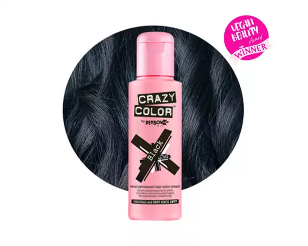 Crazy Color Black 030 ist eine spezielle Haarfarbe aus der Crazy Color Produktreihe. Dies ist ein intensives schwarz / dunkelblaues Haarfärbemittel und es ist ein vielseitiges Wunder. Wenn Sie einer helleren Farbe etwas mehr Tiefe verleihen möchten, ist Schwarz die perfekte Lösung.