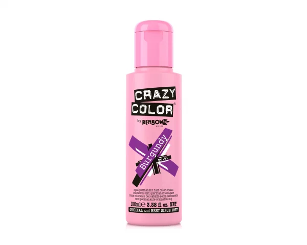 Crazy Color Burgundy 61 ist eine spezielle Haarfarbe aus der Crazy Color Produktreihe. Diese burgunderrote Haarfarbe ist ein satter violetter Farbton, der bei der geringsten Lichtspur schimmern wird.