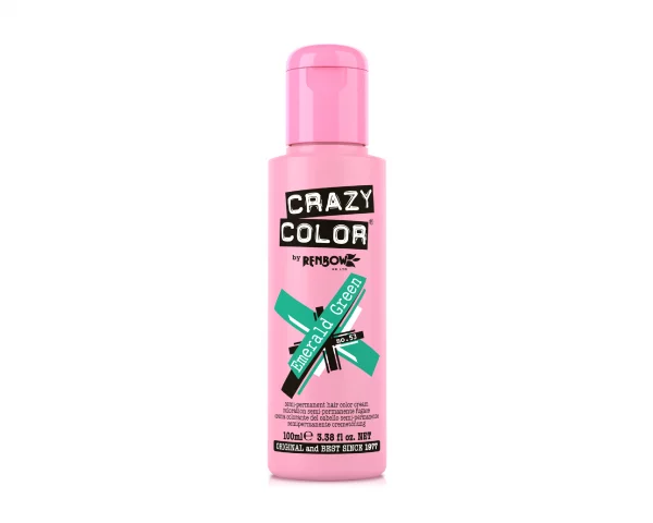 Crazy Color Emerald Green 53 ist eine spezielle Haarfarbe aus der Crazy Color Produktreihe. Besuchen Sie Emerald City mit diesem leuchtend grünen semi-permanenten Haarfärbemittel. Verwenden Sie diesen Farbton direkt aus der Flasche für einen ganz grünen Look oder mischen Sie ihn mit einem anderen Produkt, um Ihre eigene Crazy Color zu kreieren!