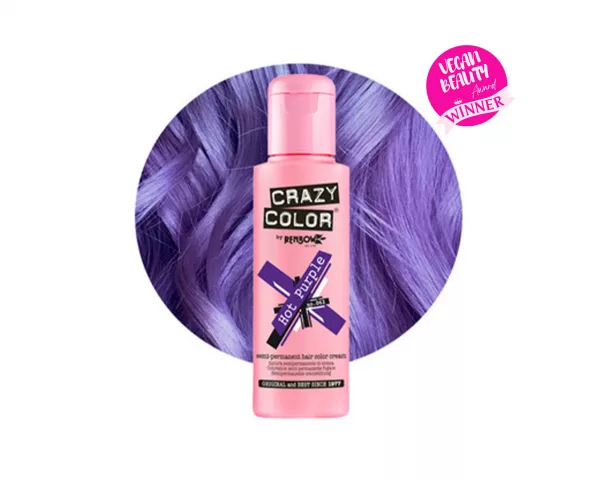 Crazy Color Hot Purple 62 ist eine spezielle Haarfarbe aus der Crazy Color Produktreihe. Wenn Sie nach leuchtend violetten Haaren suchen, suchen Sie nicht weiter! Hot Purple ist ein semi-permanentes lila Haarfärbemittel mit herzhaften kühlen blauen Untertönen. Dies ist ein hochgesättigter Farbton, der hochauflösende und auffällige Farben erzeugt.