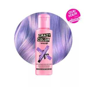 Crazy Color Lavender 54 ist eine spezielle Haarfarbe aus der Crazy Color Produktreihe. Lavendel ist eine hellviolette Haarfarbe und es ist ein pastellfarbener Traum! Dieser kühl getönte Farbton aus einer blauen Basis funktioniert gut direkt aus der Flasche als Einzelfarbe oder als Primärmischer, um Ihren eigenen Farbton zu machen.