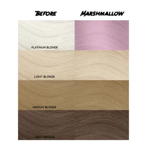 Crazy Color Marshmallow 64 ist eine spezielle Haarfarbe aus der Crazy Color Produktreihe. Marshmallow ist ein weiches pastellrosa Haarfärbemittel mit hellvioletten Untertönen. Dies ist das weichste Rosa in unserem Sortiment und es ist aus gutem Grund ein Fan-Favorit!