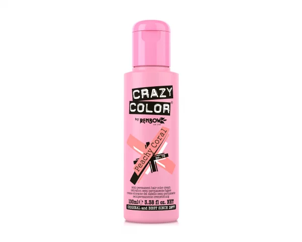 Crazy Color Peachy Coral 70 ist eine spezielle Haarfarbe aus der Crazy Color Produktreihe. Diese Pfirsich-Haarfarbe ist super verspielt und ist eine unserer vielseitigsten Farbtöne. Es ist ein pastelloranger Farbton, der direkt aus der Flasche und auch als Mixer mit anderen Produkten gut funktioniert.