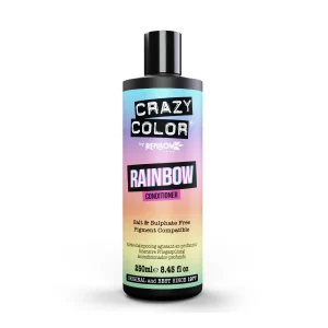 Crazy Color Rainbow Conditioner ist ein Conditioner/Spülung der bekannten Marke Crazy Color, der die Farbe gefärbter Haare erhalten und verbessern soll. Diese Spülung ist so formuliert, dass sie den Verlust der Haarfarbe minimiert und dafür sorgt, dass die Farbe länger hält. Crazy Color Rainbow Conditioner trägt dazu bei, die Feuchtigkeit und Elastizität des Haares aufrechtzuerhalten, sodass es glänzt und gesünder wird.