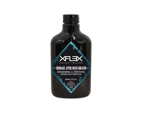 Xflex Cremagel After Shave Ghiaccio, von italienischer Marke Xflex, erfrischt und strafft die Haut dank seiner natürlichen Inhaltsstoffe wie reinem Menthol.