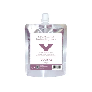 Decoyoung Hair Bleaching Cream, hergestellt von der italienischen Marke Young, ist ein Aufheller mit einer geschmeidigen Textur und außergewöhnlicher Aufhellungswirkung. Die schonende Formel bietet gleichzeitig Schutz für das Haar.