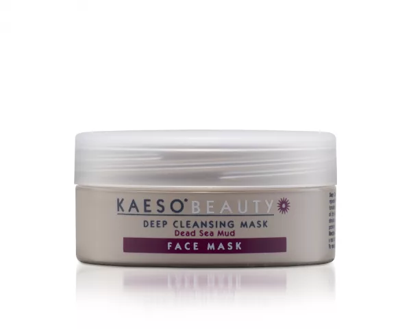 Kaeso Beauty Deep Cleansing Mask, eine Gesichtsmaske von Kaeso, die speziell entwickelt wurde, um die Haut gründlich zu reinigen und Unreinheiten zu entfernen. Die Maske enthält Inhaltsstoffe wie Tonerde die überschüssiges Öl und Schmutz absorbieren können.