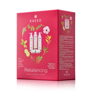 Kaeso Beauty Rebalancing Collection, eine Produktlinie von Kaeso, die speziell für die Pflege von fettiger oder Mischhaut entwickelt wurde. Die Rebalancing Collection enthält eine Auswahl an Produkten, die dazu beitragen, das natürliche Gleichgewicht der Haut wiederherzustellen und überschüssigen Talg zu kontrollieren.