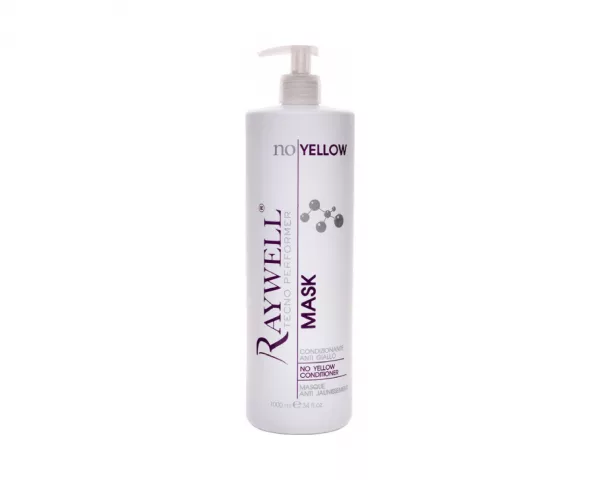 No Yellow Mask/Conditioner ist ein ergänzendes Produkt zur Raywell No Yellow Shampoo-Linie. Sie dient dazu, blondes, graues oder weißes Haar intensiv zu pflegen und gleichzeitig unerwünschte Gelbstiche zu neutralisieren.
