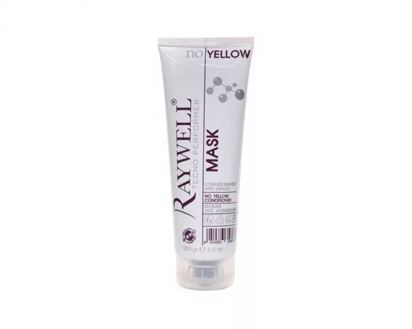 No Yellow Mask/Conditioner ist ein ergänzendes Produkt zur Raywell No Yellow Shampoo-Linie. Sie dient dazu, blondes, graues oder weißes Haar intensiv zu pflegen und gleichzeitig unerwünschte Gelbstiche zu neutralisieren.