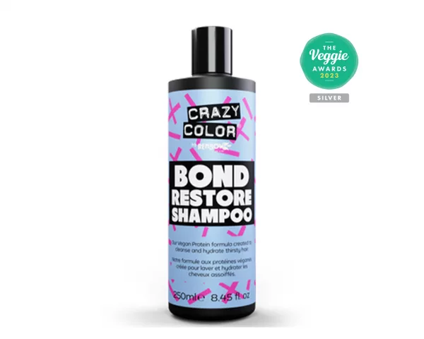 Das Crazy Color Bond Restore Shampoo ist ein unverzichtbares Pflegemittel für trockenes, strapaziertes, gebleichtes und/oder farbbehandeltes Haar. Unsere vegane Proteinkomplex-Formel dringt tief ins Haar ein, um es von innen heraus zu stärken.